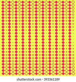 Red rhombuses on the yellow background