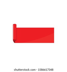 Red ribbon 2 simple illustration clip art vector