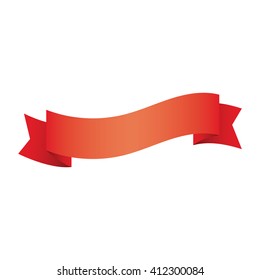 Single Red Ribbon Banner Stock Vector (Royalty Free) 754082548