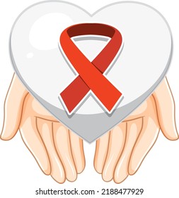 Red Ribbon AIDS HIV Symbol  Illustration