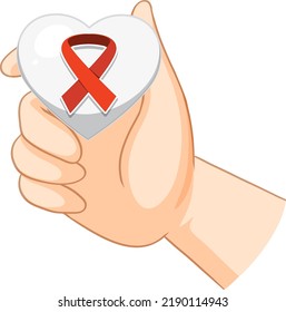 Red Ribbon AIDS HIV Symbol  Illustration