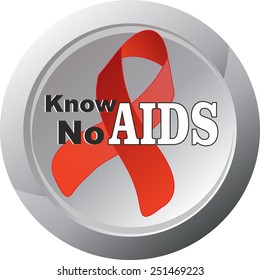 red ribbon aids symbol - Illustration