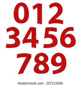 red ribbon alphabet - part eight - numbers