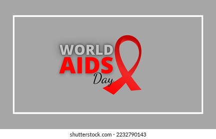 Red Ribbon Awareness EPS vector illustration. World Aids Day concept