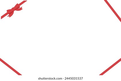 red ribbon background frame material