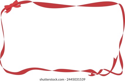 material de marco de fondo de cinta roja