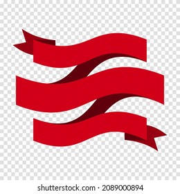 Red ribbon. Red ribbon badge vector. Realistic banner and price tags isolated background. Ribbon, realistic badge illustration