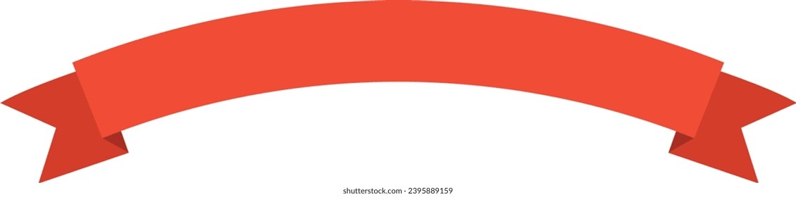 Red ribbon banner, icon, label, title box, clipart, png, isolated on transparent background.