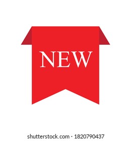 Red ribbon Banner isolated on white background