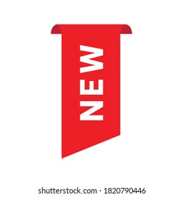 Red ribbon Banner isolated on white background