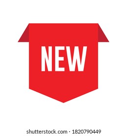 Red ribbon Banner isolated on white background