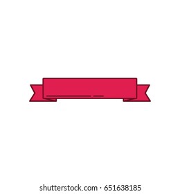 red ribbon banner ornament decoration design