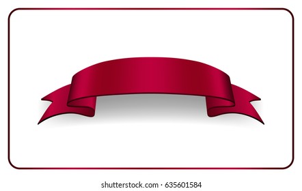 vinous ribbon banner satin blank design stock illustration