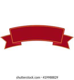 Red ribbon banner vector