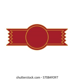 Red ribbon banner vector
