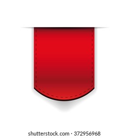 Red ribbon bookmark vector