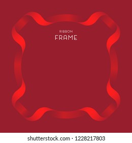 Red ribbon border