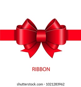 Red ribbon bow