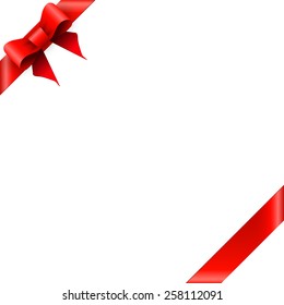 Red ribbon and bow 