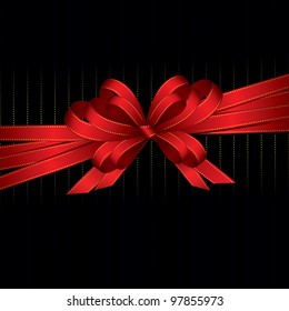 red ribbon and bow background (also available jpeg version)