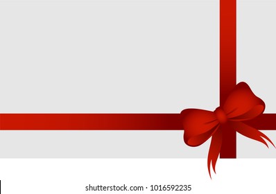 Red Ribbon with Red Bow for gift 