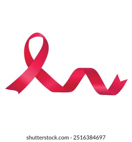 red ribbon bow on white background