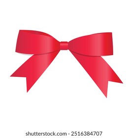 laço de fita vermelho sobre fundo branco