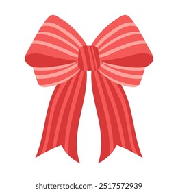 A red ribbon bow with white background. The bow is a symbol of love and affection