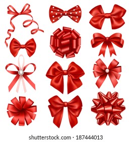 Premium Vector  Christmas bow sticker xmas bows printable stickers sheet  multicolor