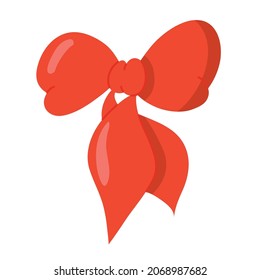 red ribbon, can be used to beautify hair or other decorations vector illustration