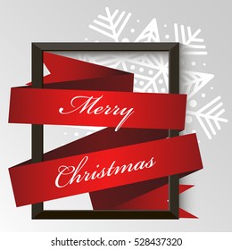 red ribbon with christmas