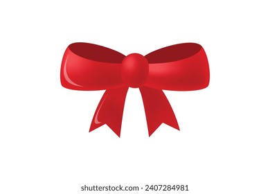 Red Ribbon Christmas Sticker Design