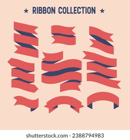 Red Ribbon Collection | Vector Illustration