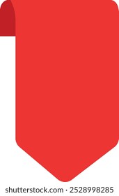 Red Ribbon Corner Shape Set