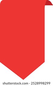 Red Ribbon Corner Shape Set