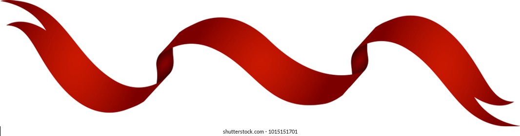 Red Ribbon creative design for Wedding, Valentine's day, New Year or Christmas celebration titles