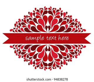 red ribbon with decoration