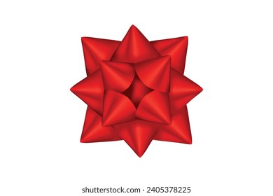 Red Ribbon Decoration Christmas Sticker