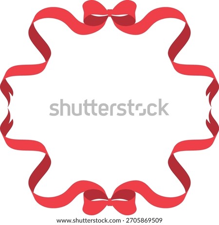 Red Ribbon Decorative Frame 2