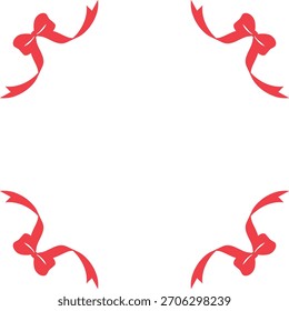 Red Ribbon Decorative Frame 4