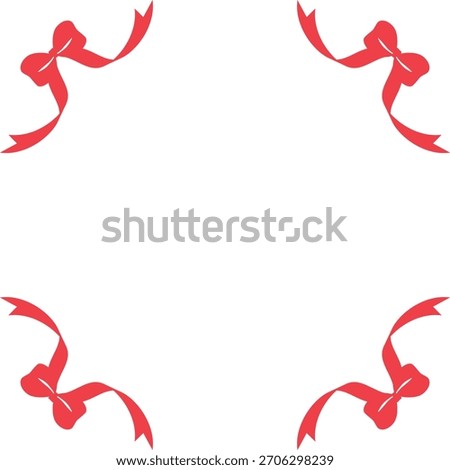 Red Ribbon Decorative Frame 4