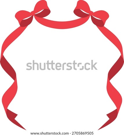 Red Ribbon Decorative Frame 5