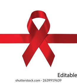 Red ribbon design element elegant and versatile vector graphic