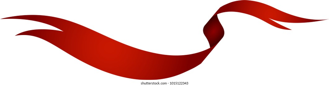 Red Ribbon design for Valentine's Day, B-Day, Wedding, New Year or Christmas celebration title