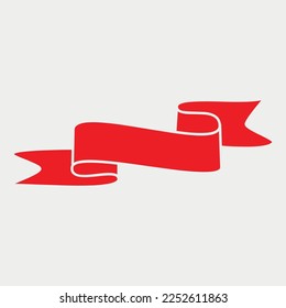 Red ribbon Design vector illustration