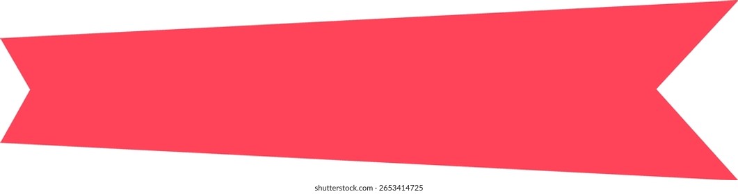 Red ribbon featuring blank copyspace provides an ideal canvas for inserting advertising text or incorporating various design elements, enhancing promotional materials and celebrations