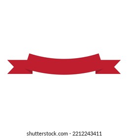 Red ribbon flat design template