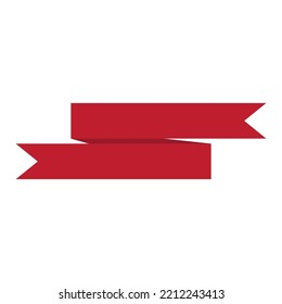 Red ribbon flat design template