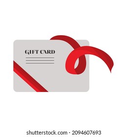 red ribbon in giftcard icon