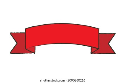 red ribbon grunge vector background